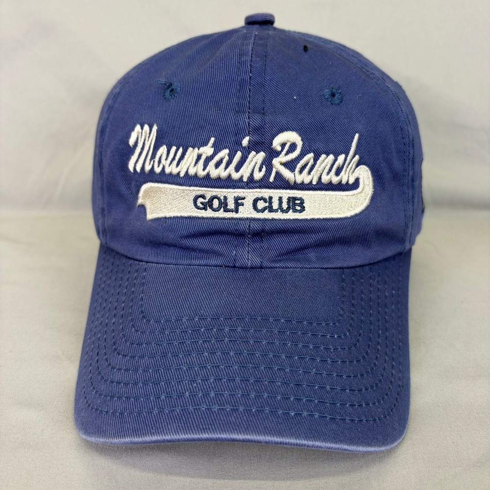 Town Talk Mountain Ranch Golf Club Hat Mens OSFM Blue Embroidered Strapback